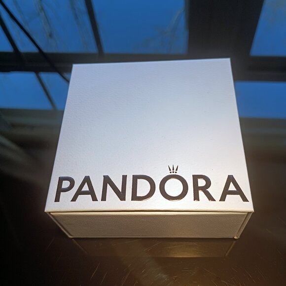 Pandora Sterling Silver Necklace and Charm Never Worn Moon and Stars - Picture 3 of 3